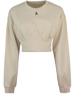 Patrizia Pepe Embossed Logo Hoodie - Natural