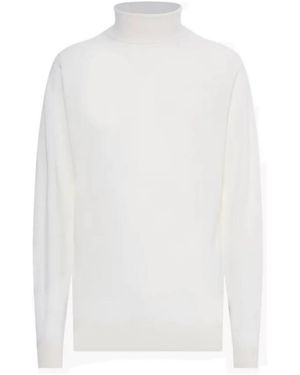 Calvin Klein High-Necked Wool Jumper - White