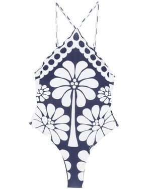 FARM Rio Printed Swimsuit - Blue