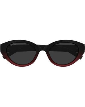 Gucci Eyewear Oval Frame Sunglasses - Black