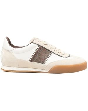 Etro Paisley Printed Lace-Up Trainers - White