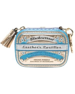 Anya Hindmarch Logo Embossed Wallet Keychain - Blue