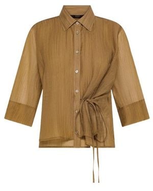 Seventy Tie-Waist Shirt - Brown