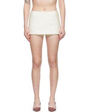 Valentino Crepe A-Line Skort - White