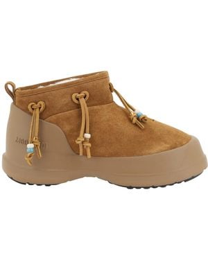 Moon Boot Luna Round Toe Ankle Boots - Brown