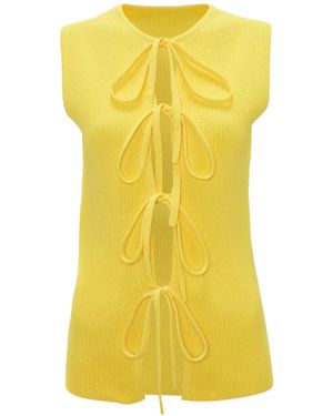 JW Anderson Jw Anderson Bow Tie Tank Top - Yellow