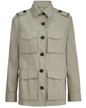 Brunello Cucinelli Cotton Blend Field Jacket - Grey
