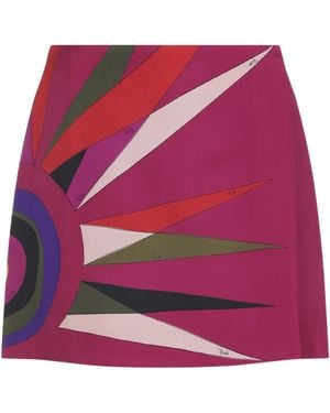PUCCI Mini Skirt Acetate - Red