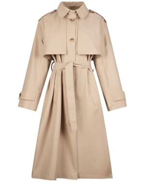 Liu Jo Scarf Gabardine Trench Coat - Natural