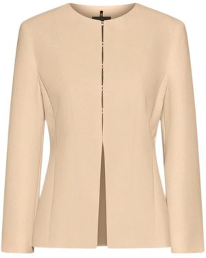 Marella Long-Sleeved Casual Jacket - Natural