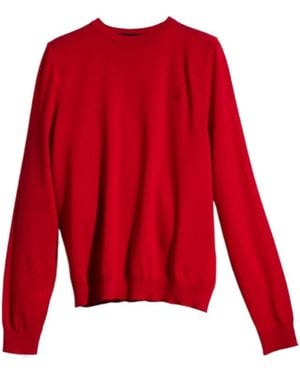 Gucci Fine Wool Sweater With Embroidery - Red