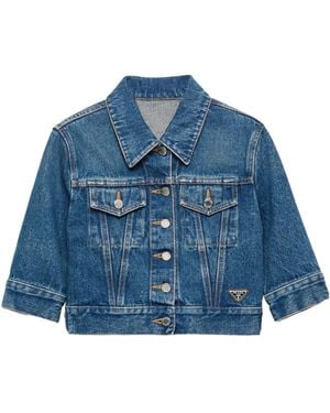 Prada Denim Blouson - Blue