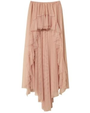 Twinset X Myfo Asymmetric Tulle Skirt - Pink