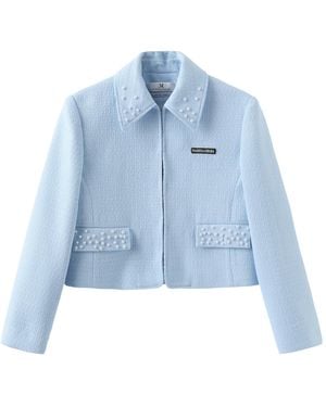 Marissa Chiara Long-Sleeved Casual Jacket - Blue