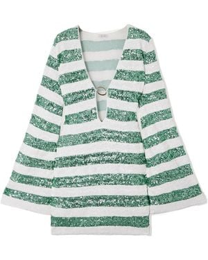 Oséree Striped Top - Green