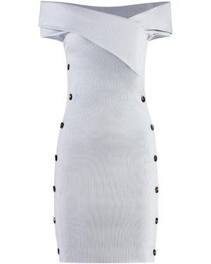 Philosophy Di Lorenzo Serafini Striped Mini Dress - Grey