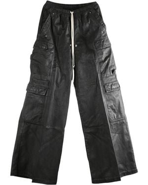 Rick Owens Denim Double Cargo Jumbo Pants - Gray