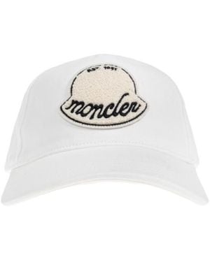 Moncler Logo Patch Baseball Cap - White