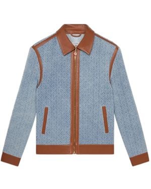 CASABLANCA Diamond Monogram Denim Jacket - Blue