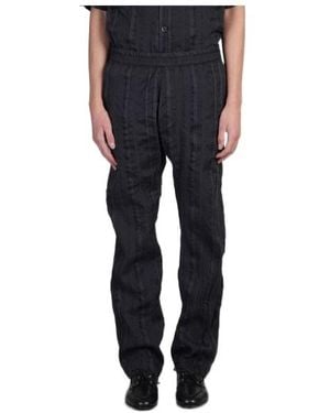 Barena Elasticated Waistband Striped Pants - Blue
