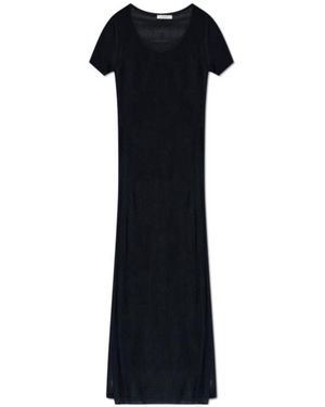 Lemaire Sheer Short Sleeve Knitted Dress - Black