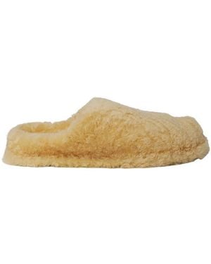 Jil Sander Shearling Slippers - Natural