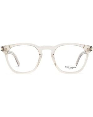 Saint Laurent Eyewear Round Frame Glasses - White