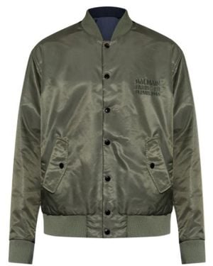 Balmain Reversible Logo Bomber Jacket - Green