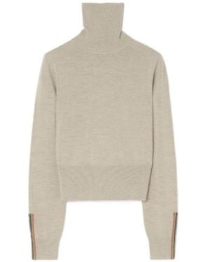 Burberry Wool Rollneck Sweater - Natural