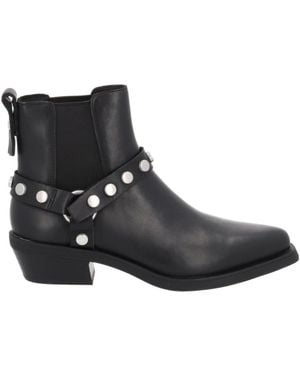 Ash Pointed-Toe Ankle Boots - Black