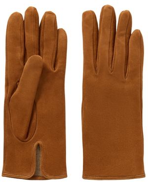 Nour Hammour Suede Gloves - Brown