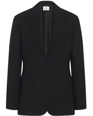 The Row Linda Freshly Cut Wool Coat - Black