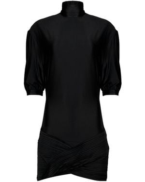 Rabanne Mini Dress With Ruched Details - Black