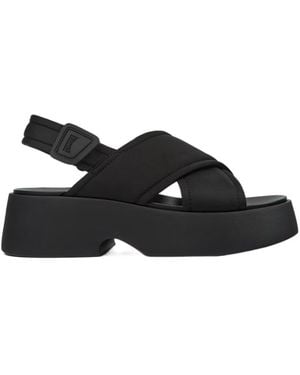 Camper Tasha 55Mm Crossover Sandals - Black