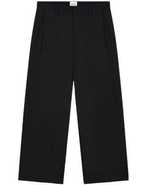 Arte' Casual Trousers With Belt Loops - Black