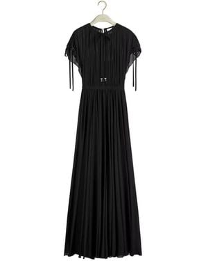 Dior Iviera Long Flared Dress - Black