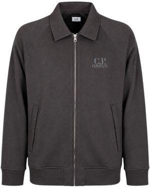 C.P. Company Pure Cotton Zip-Up Jacket - Black