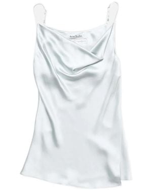 Acne Studios Shiny Satin Tank Top - Blue