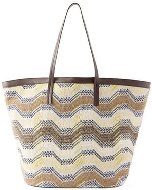 Missoni Striped Tote Bag - White