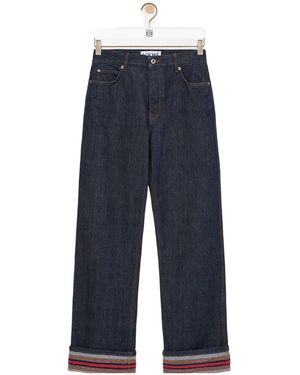 Loewe Turn-Up Denim Jeans - Blue