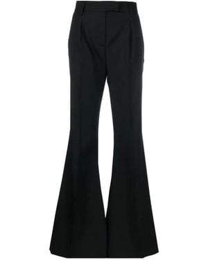 Prada Logo-Plaque Cropped Tailored Pants - Black