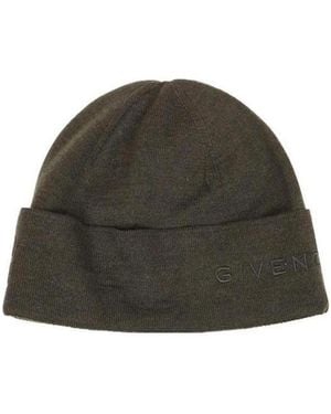Givenchy Embroidered-Logo Beanie - Green