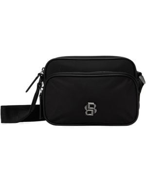 BOSS Logo-Plaque Shoulder Bag - Black