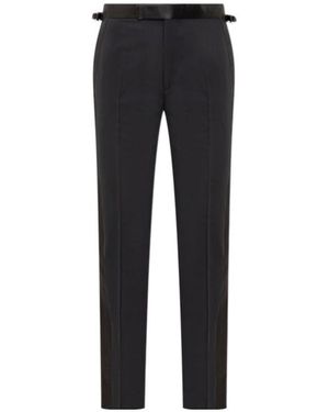 Tom Ford Wool Tapered Trousers - Black