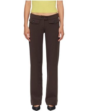 GIMAGUAS Low-Rise Casual Trousers - Brown