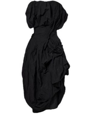 Magda Butrym Draped Cotton-Blend Cocktail Dress - Black