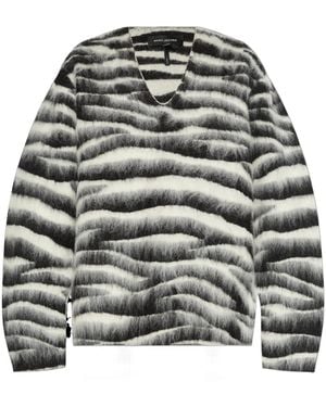 Marc Jacobs The Brushed Zebra Sweater - Gray