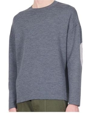 Loewe Patch-Detailed Crewneck Jumper - Grey