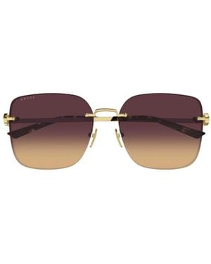 Gucci Frameless Square Sunglasses - Purple