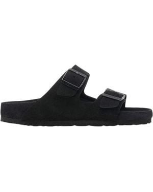 Birkenstock Arizona Buckle-Fastening Flat Sandals - Black